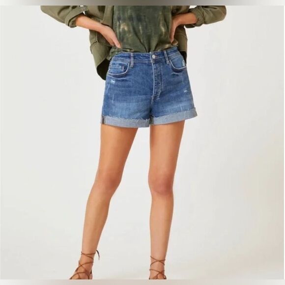 Pilcro Signature Blue High-Rise Shorts, size 33 - Picture 9 of 9